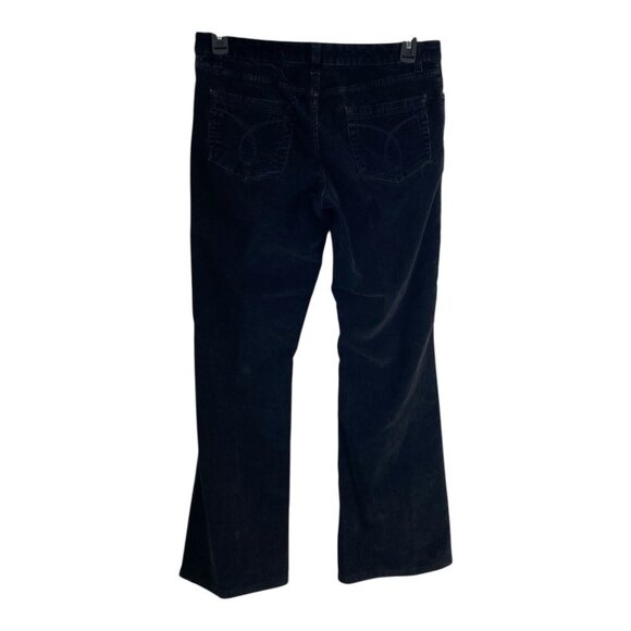 Calvin Klein Flare Womens Pants Size 10 Black Corduroy Flare Casual - Picture 2 of 12